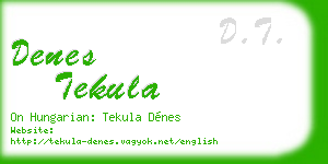 denes tekula business card